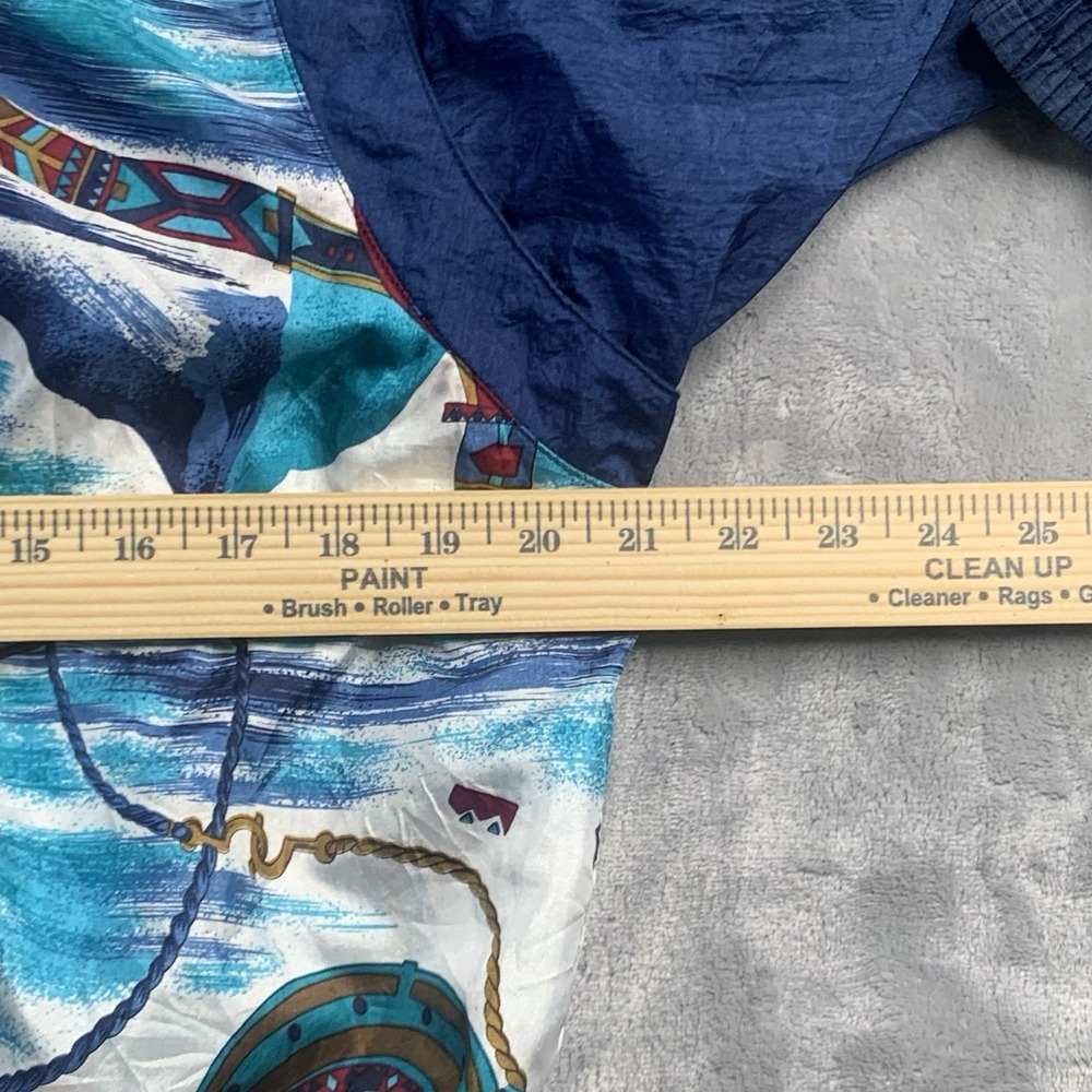 Vintage 90s Lavon Petites WindBreaker Womens Petite Small‎ Nautical Colorful - Picture 7 of 10
